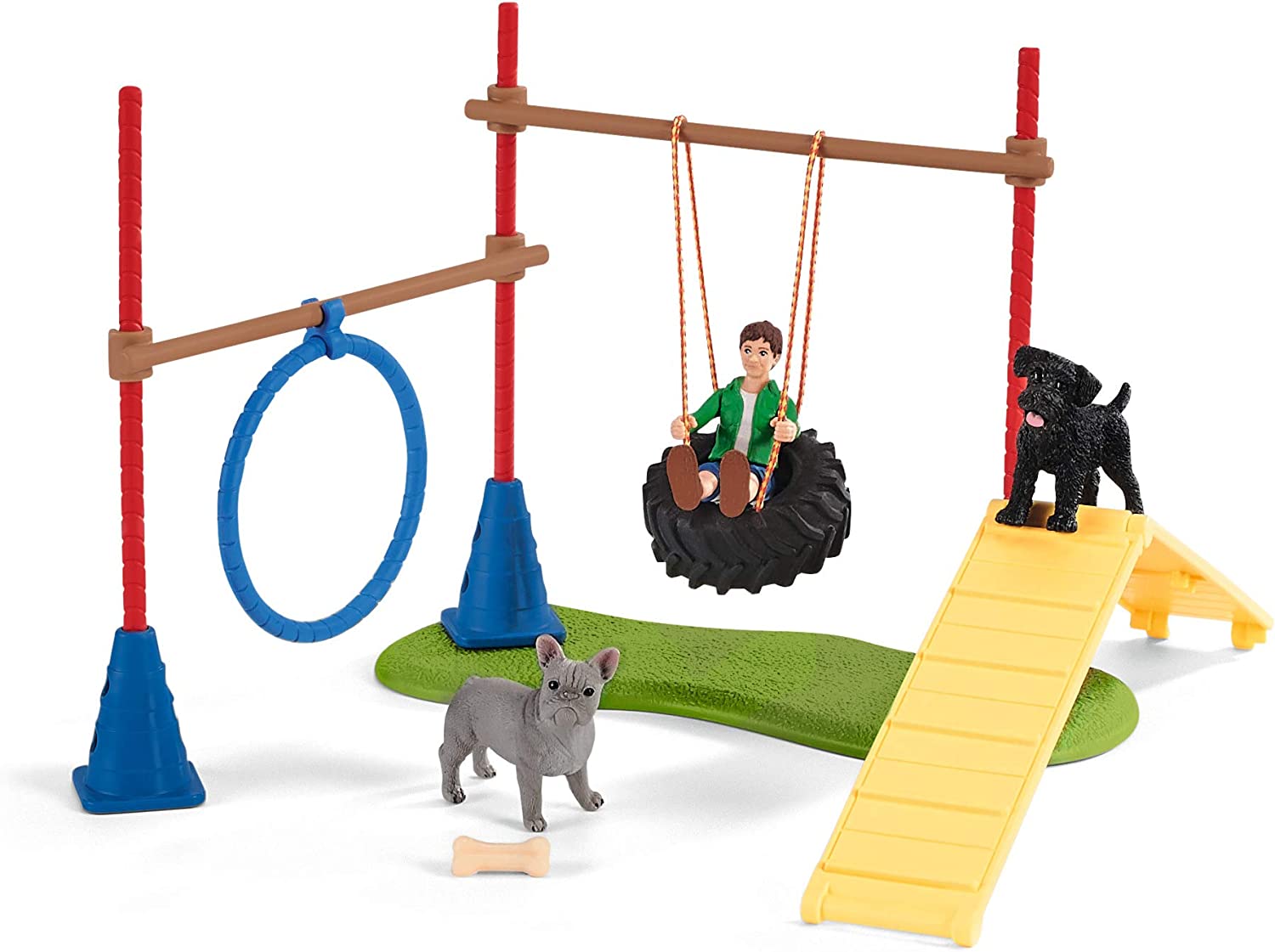 schleich 42536 Spielspaß für Hunde, für Kinder ab 3+ Jahren, FARM WORLD – Spielset