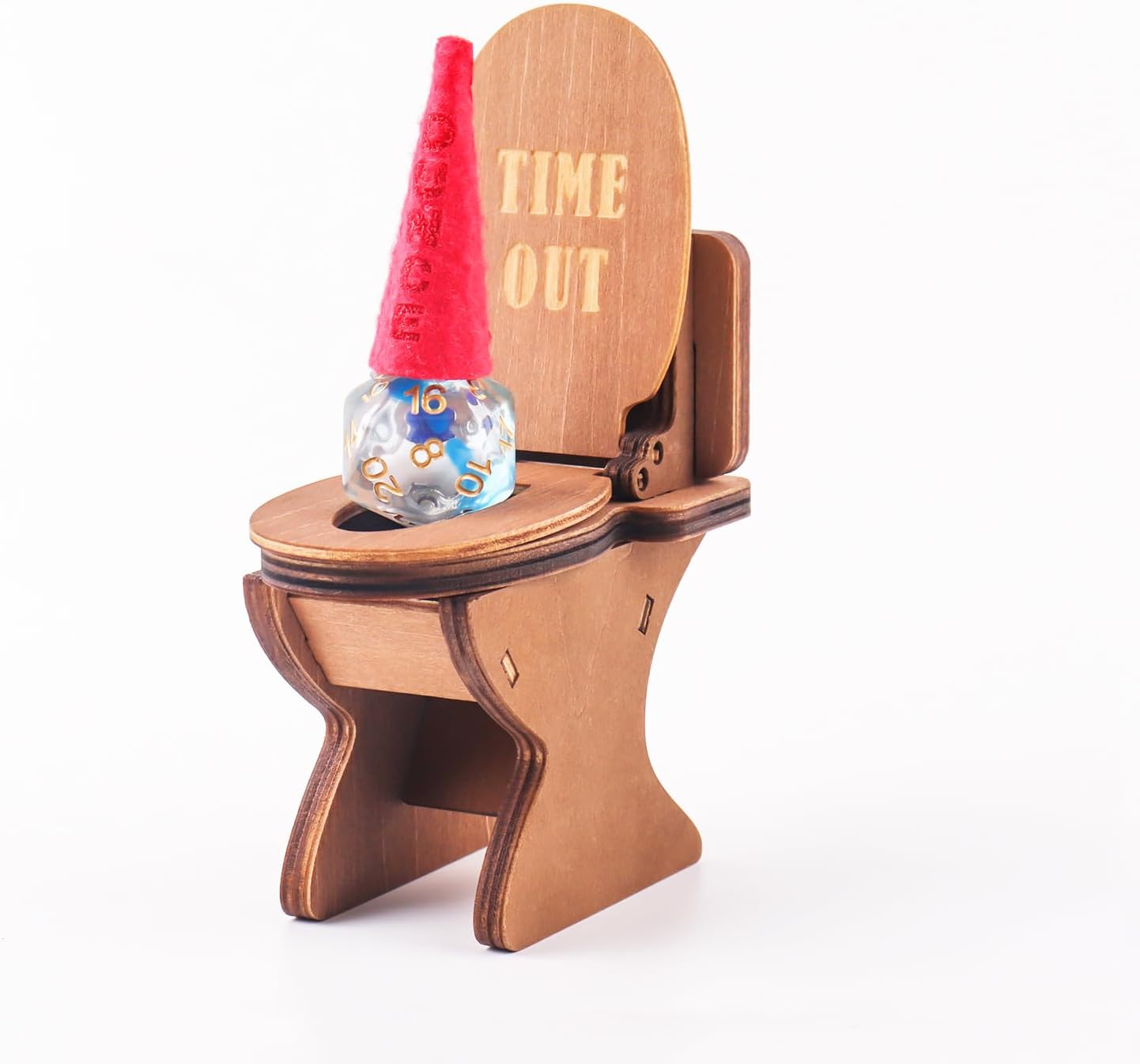 Dungeons and Dragons Dice Jail with Dunce Hat， Stuhl für Rollenspielwürfel， Shame Chair Miniatur für DND Würfel, Gefängnis für Würfel