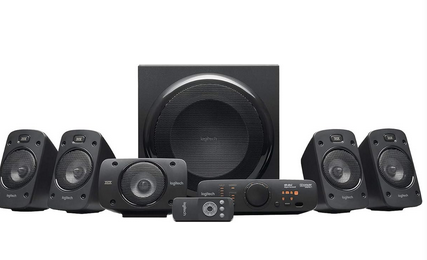 Logitech Z906 5.1 Sound System, Lautsprecher mit 1000 Watt Surround Sound, THX, Mehrere Audio-Eingänge, Fernbedienung, EU Stecker, PC/PS4/Xbox/Stereo-Anlage/TV/Smartphone/Tablet – Schwarz