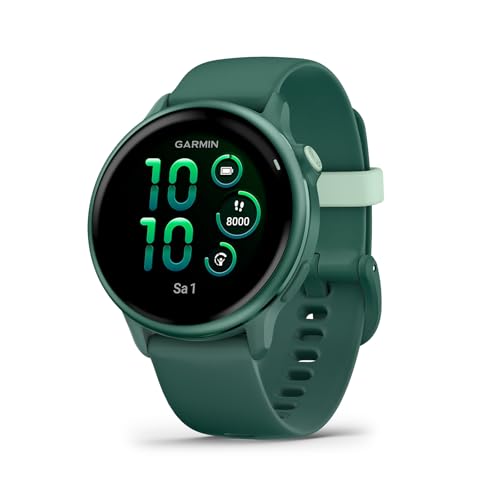 Garmin Vivoactive 6, 42 mm, GPS-Fitness-Smartwatch, Jaspisgrün Metallic