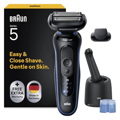 Braun Rasierer Herren Elektrisch Series 5, Rasierapparat, 52-B7200cc, Blau