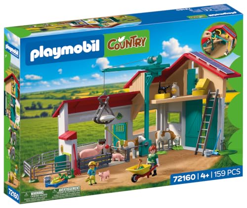 PLAYMOBIL | Country | Großer Bauernhof | Spielset mit Ladekran, Ställen, vielen Tieren & reichlich Zubehör | Für Kinder ab 4 Jahren | 72160