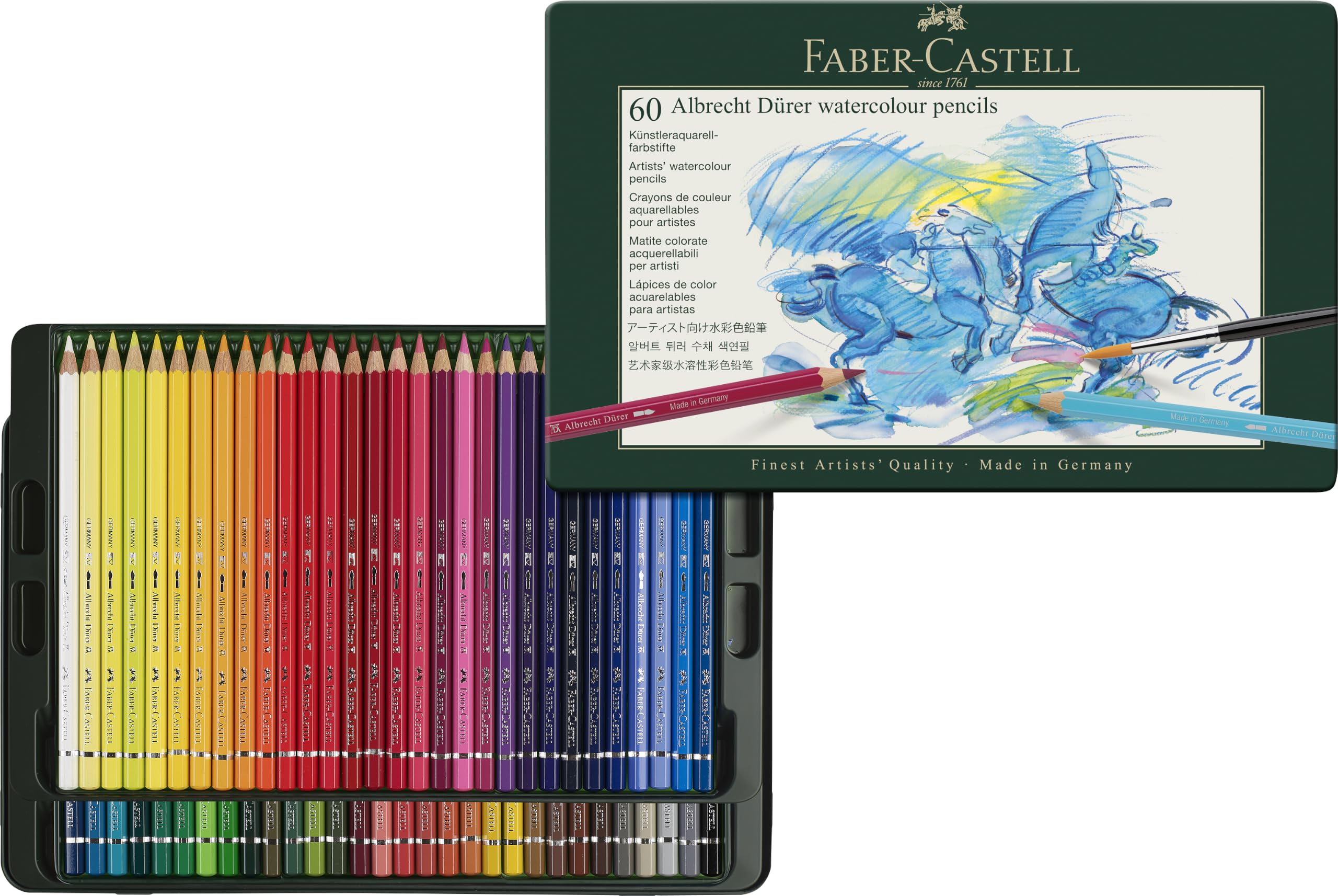FABER-CASTELL – Aquarellstifte Set Albrecht Dürer 60-teilig im Metalletui
